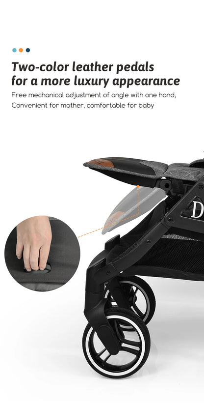 German brand high-end baby stroller 1-5 years old portable travel stroller one-click folding newborn stroller