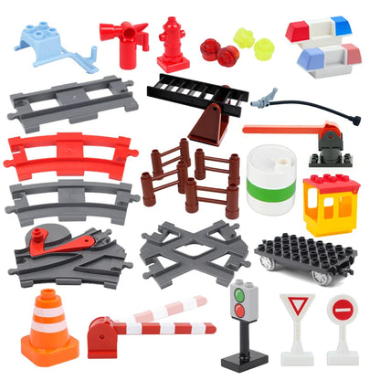 Big Particles Building Blocks City Construct Road Street Base Plates Sets Diy Bricks Accessories Educational Toys For Children