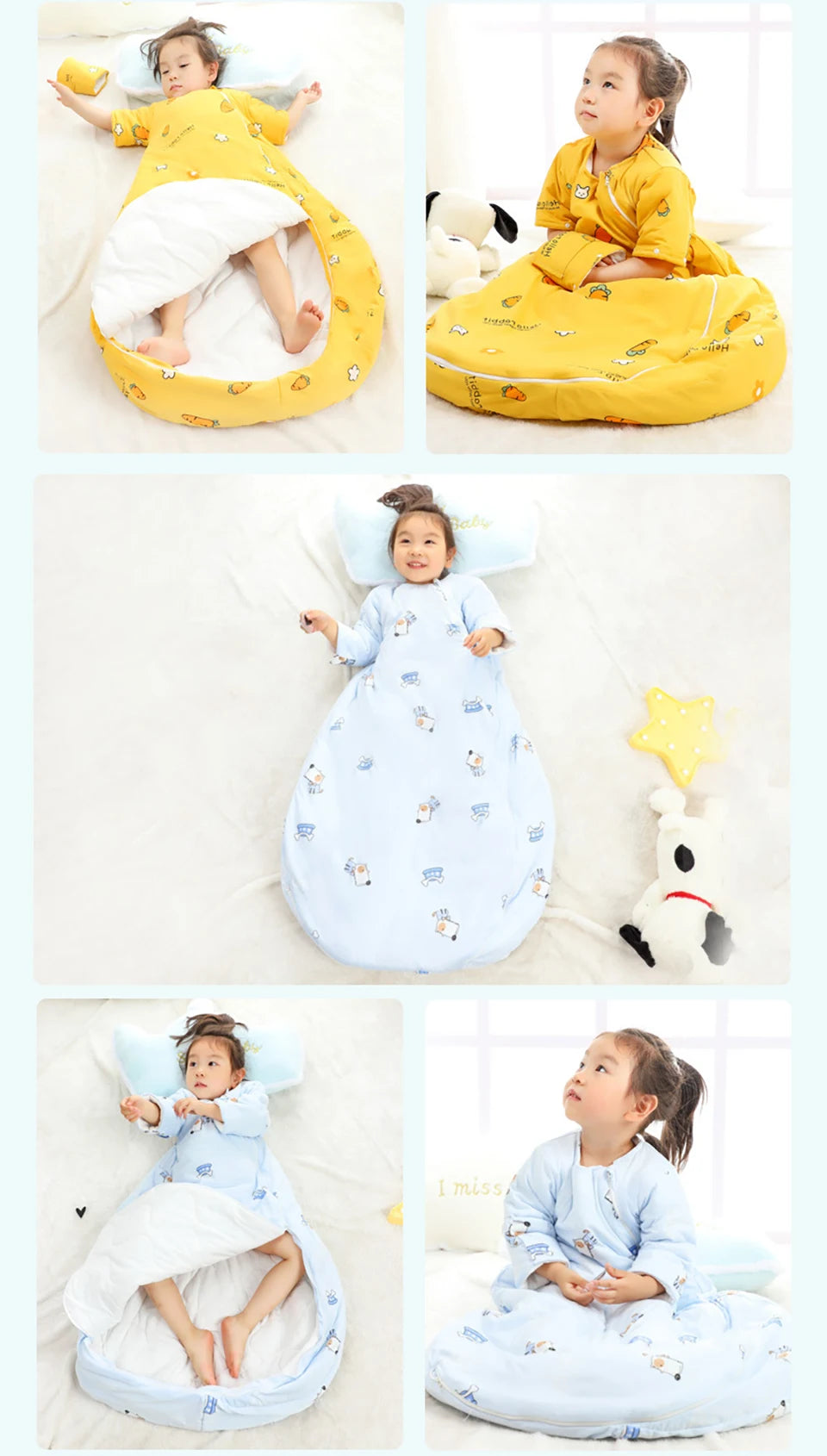 Sleeping Bag For Children 2.5Tog Baby Sleeping Bag Winter Thick Detachable Sleeves Anti-Kick Blanket Infant Quilt Sleepwear