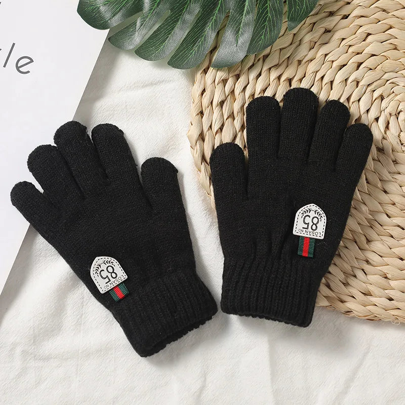 Kids Gloves Winter Full Finger Gloves Knitted Soft Children Mittens 3-8Y Boys Girls Gloves Thick Keep Warm Autumn Glove