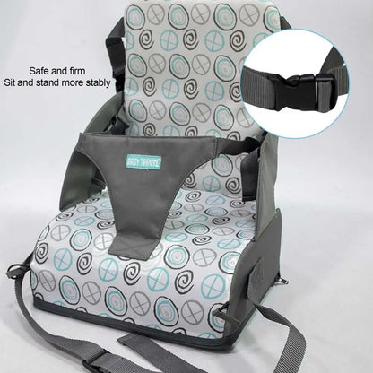 High Quality Fashion Baby Portable Booster Dinner Chair Oxford Water Proof Fabric Baby Chair Seat Safety Belt Feeding High Chair