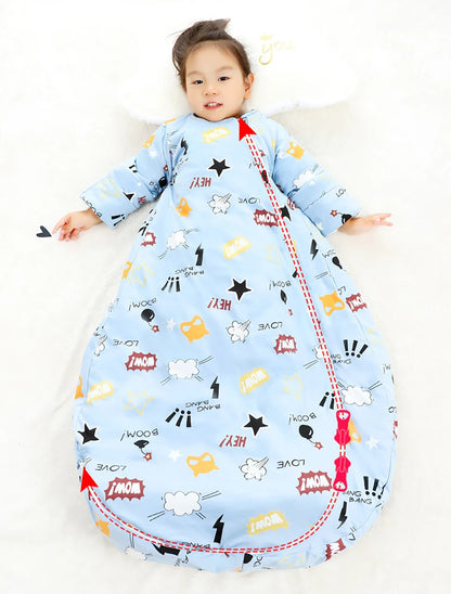 Sleeping Bag For Children 2.5Tog Baby Sleeping Bag Winter Thick Detachable Sleeves Anti-Kick Blanket Infant Quilt Sleepwear