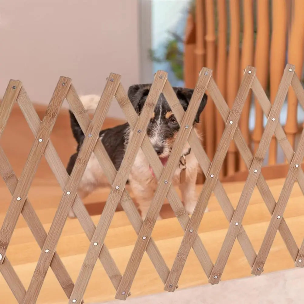 Wooden Fence Retractable Pet Gate Pet Fence Baby Door Gates Dog Stair Gate Extendable Safety Gate Child Safety Wood Door