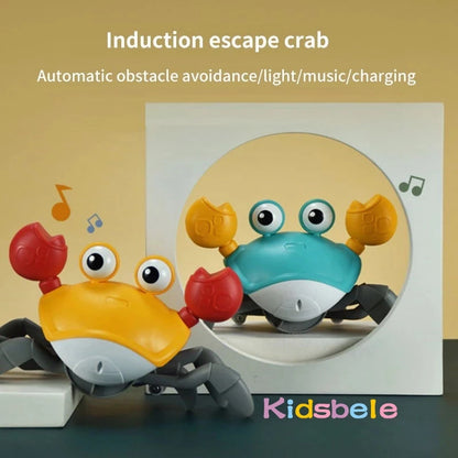 Induction Escape Crab Toddlers Toy Light Music Crawling Fun Toys For Children Educational Toys Rechargeable Birthday Gifts