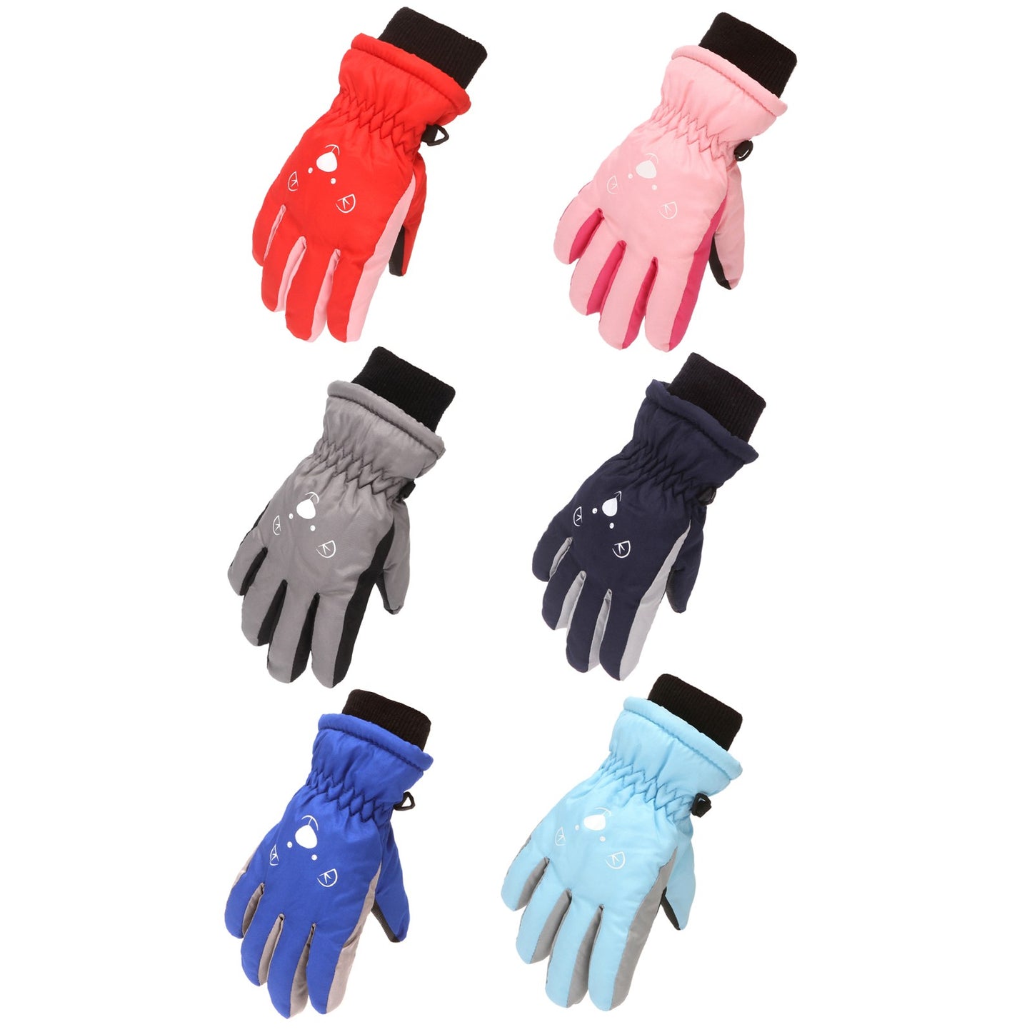 3-7Y Winter Kids Warm Snowboarding Ski Gloves Boy Girl Kids Snow Mittens Waterproof Skiing Breathable Air Outdoor Warm Gloves