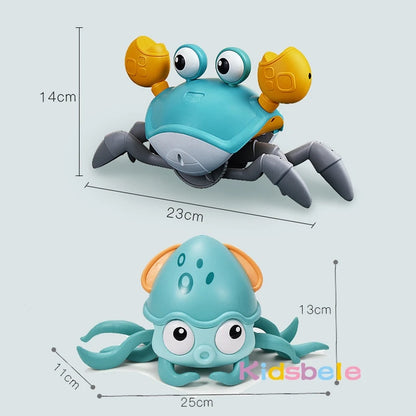 Induction Escape Crab Toddlers Toy Light Music Crawling Fun Toys For Children Educational Toys Rechargeable Birthday Gifts