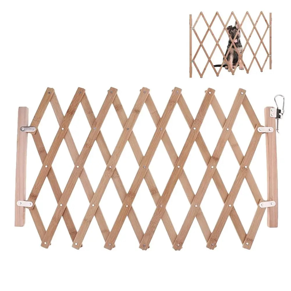 Wooden Fence Retractable Pet Gate Pet Fence Baby Door Gates Dog Stair Gate Extendable Safety Gate Child Safety Wood Door