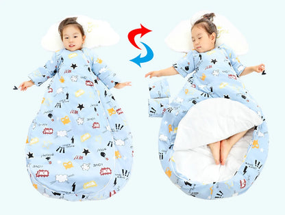 Sleeping Bag For Children 2.5Tog Baby Sleeping Bag Winter Thick Detachable Sleeves Anti-Kick Blanket Infant Quilt Sleepwear