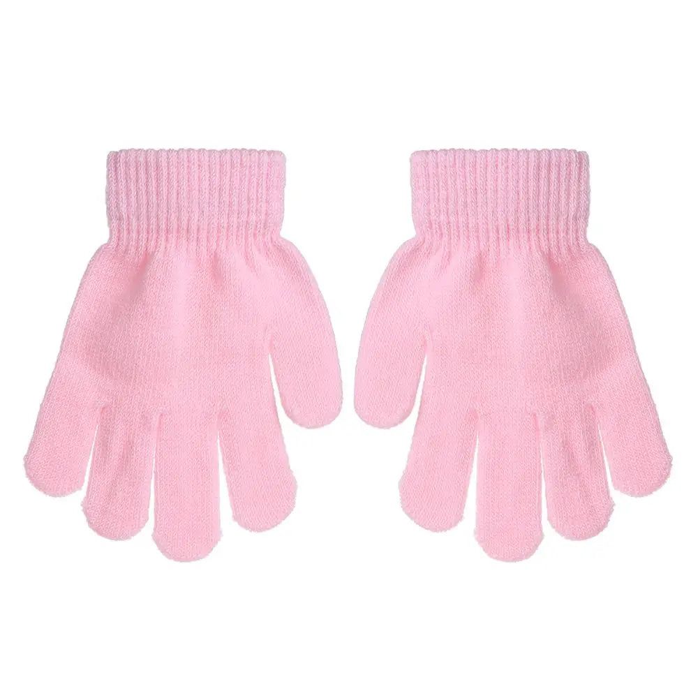 1 Pair Glove Children Magic Glove Girl Boy Kid Stretchy Knitted Winter Warm Full Finger Gloves Children's Figure Skating Gloves