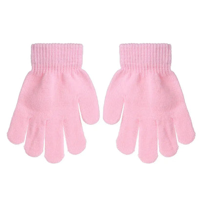 1 Pair Glove Children Magic Glove Girl Boy Kid Stretchy Knitted Winter Warm Full Finger Gloves Children's Figure Skating Gloves