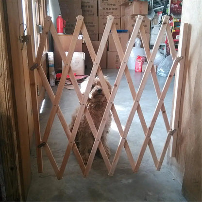 Wooden Fence Retractable Pet Gate Pet Fence Baby Door Gates Dog Stair Gate Extendable Safety Gate Child Safety Wood Door