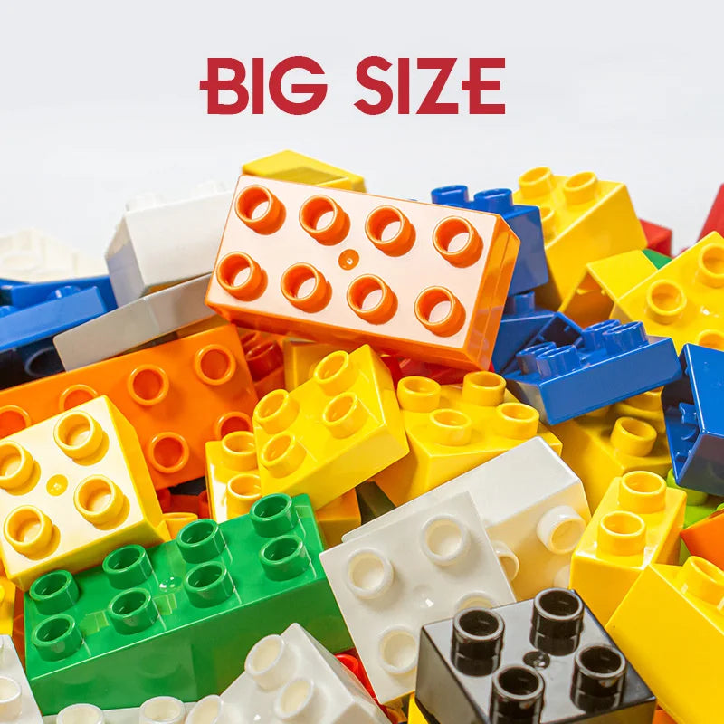 Big Size Building Blocks Baby Early Learning DIY Construction Toddler Assembled Toys For Children Compatible Bricks Kids Gift