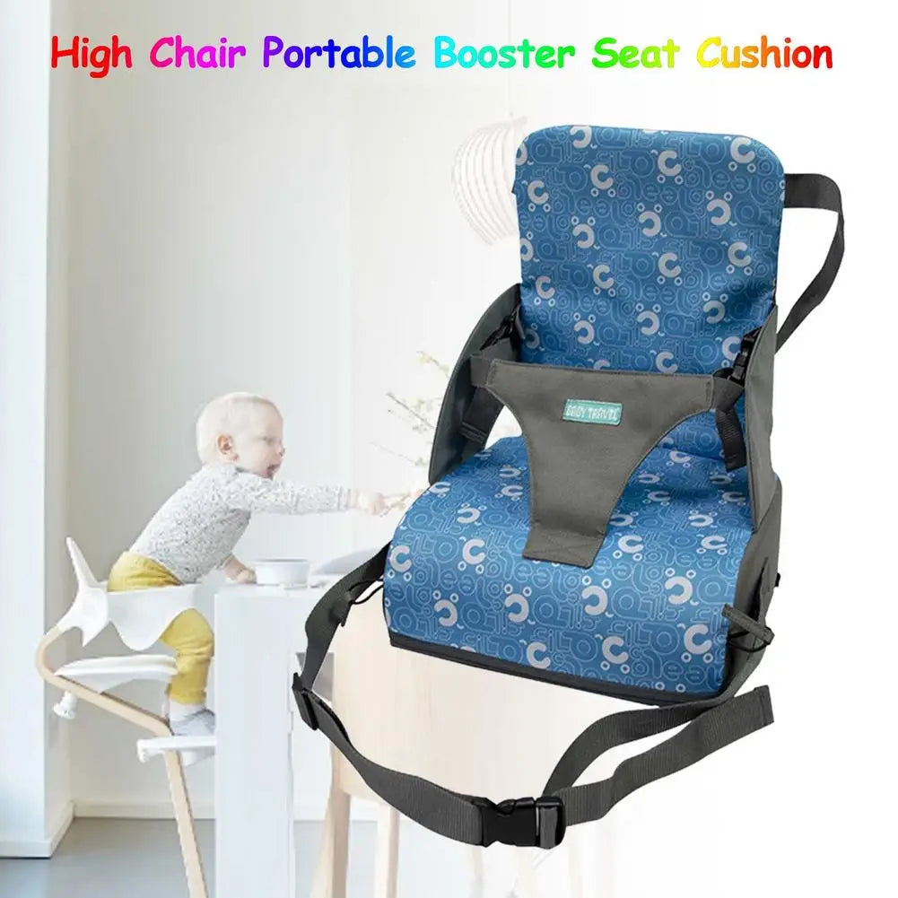 High Quality Fashion Baby Portable Booster Dinner Chair Oxford Water Proof Fabric Baby Chair Seat Safety Belt Feeding High Chair