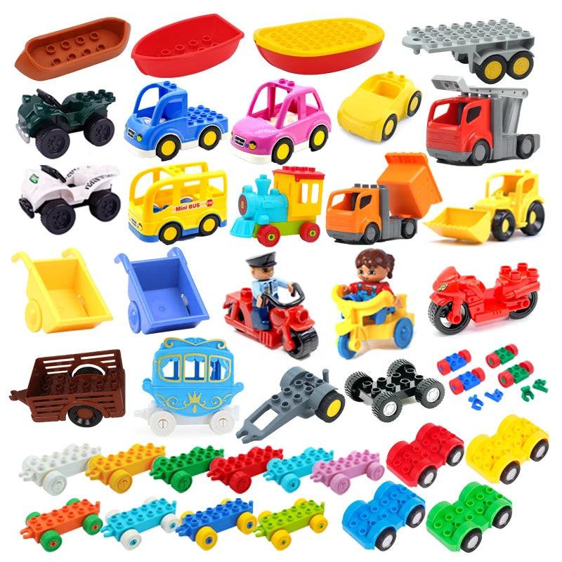 Big Particles Building Blocks City Construct Road Street Base Plates Sets Diy Bricks Accessories Educational Toys For Children