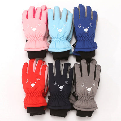 3-7Y Winter Kids Warm Snowboarding Ski Gloves Boy Girl Kids Snow Mittens Waterproof Skiing Breathable Air Outdoor Warm Gloves