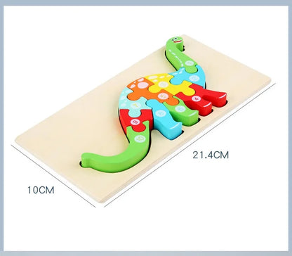 New Kid Jigsaw Board 3D Wooden For Toddlers Puzzle Tangram Cartoon Vehicle Animals Learning Educational Toys for Children Gifts