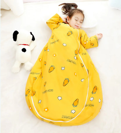 Sleeping Bag For Children 2.5Tog Baby Sleeping Bag Winter Thick Detachable Sleeves Anti-Kick Blanket Infant Quilt Sleepwear