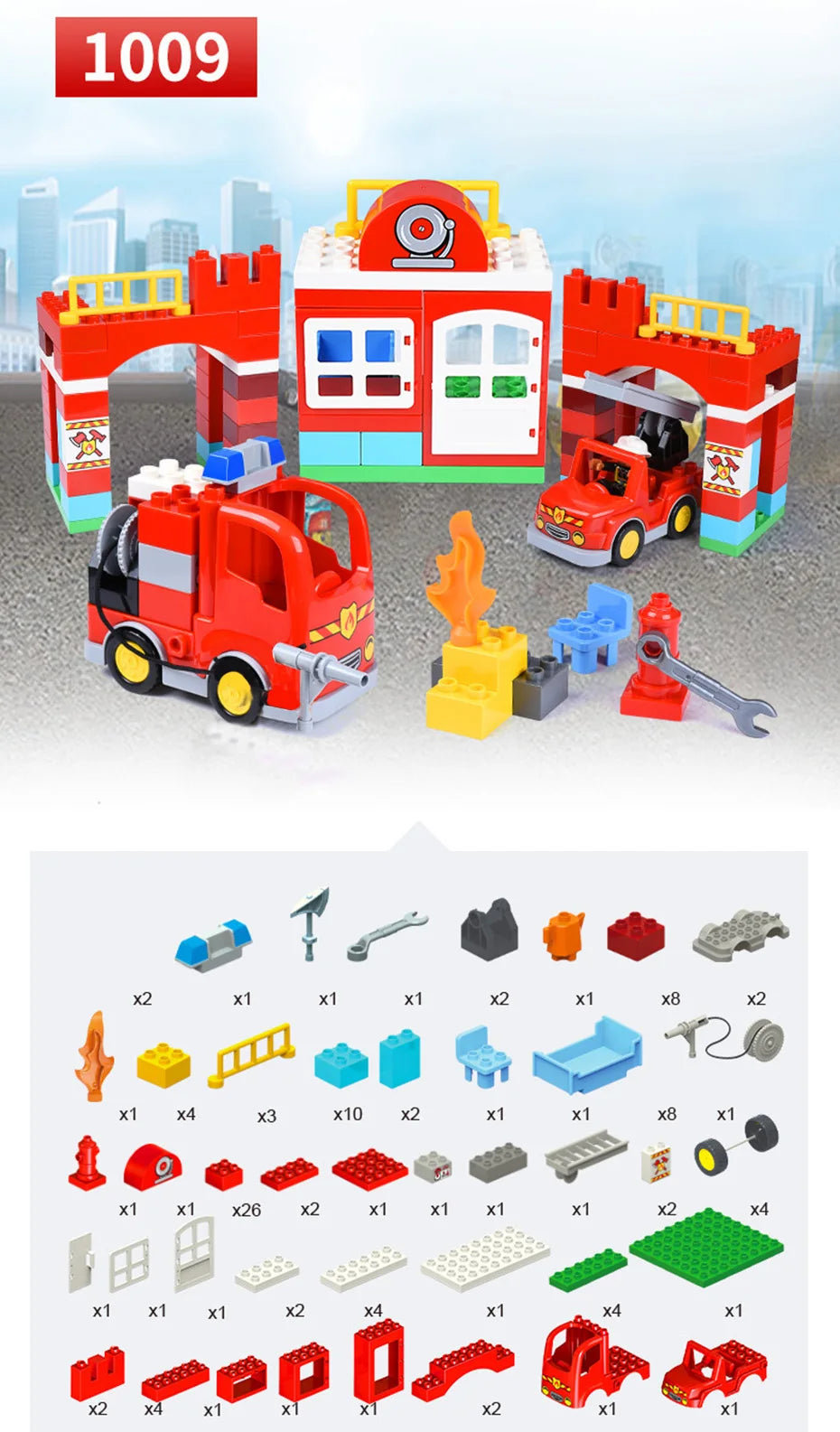 Large Size Building Blocks Set Farm City House Model Car Toys Children DIY Educational Model Blocks Kids Toys Gift