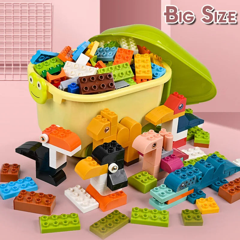 Big Size Building Blocks Baby Early Learning DIY Construction Toddler Assembled Toys For Children Compatible Bricks Kids Gift