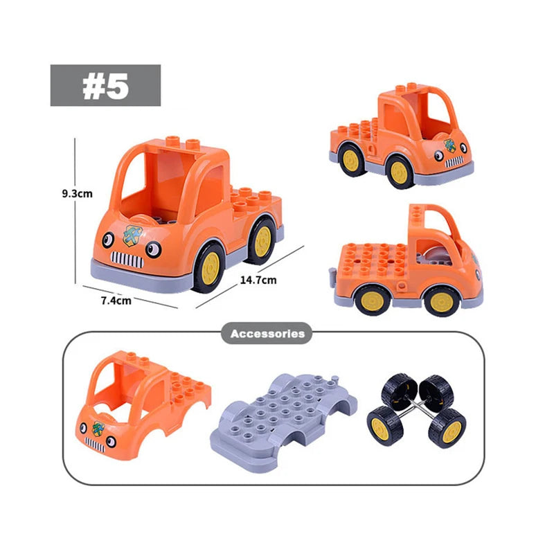 Big Size Building Blocks Fireman Fire Truck Compatible With Brand Bricks Educational Toys For Baby