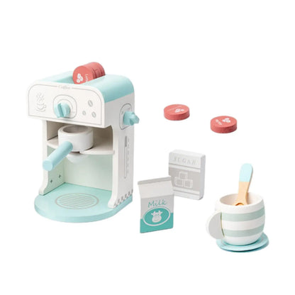 Kids Coffee Maker Realistic Imaginative Montessori Espresso Machine Playset for