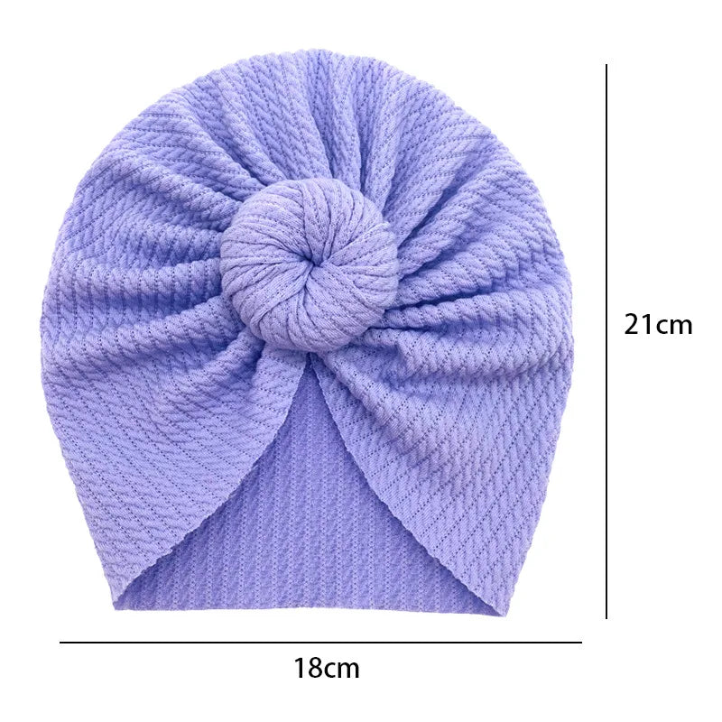 Knotted Hats for Baby Girl Beanie Bow Headband Infant Turban Newborn Head Accessories Winter Hat Warm Bonnet Caps Mother Kids