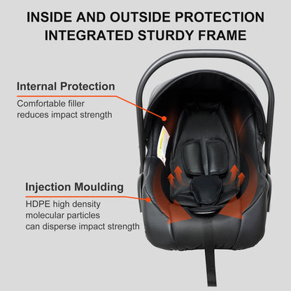 Baby stroller 3 in 1 stroller  Newborn Stroller Baby Carriage High Quality Senior  Baby Portable Rubber Wheel PU leather  Parm