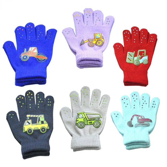 Children's Winter Warm Knitted Gloves Warm  Gloves  Infant Baby Mittens Children Toddler Kids Full Finger Mittens 5-11 Years