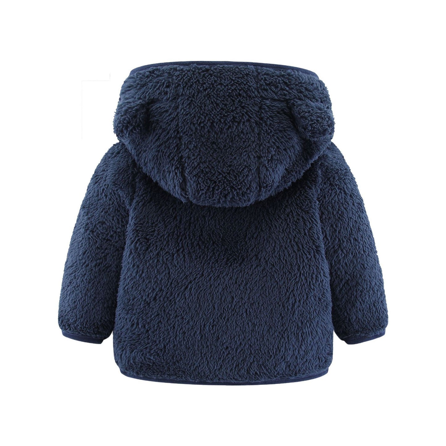 Baby Casual Winter Warm Hooded Outerwear Long Sleeve Fleece Lined Bear Ears Zipper Thermal Jacket Coat Loungewear Daliy Wear