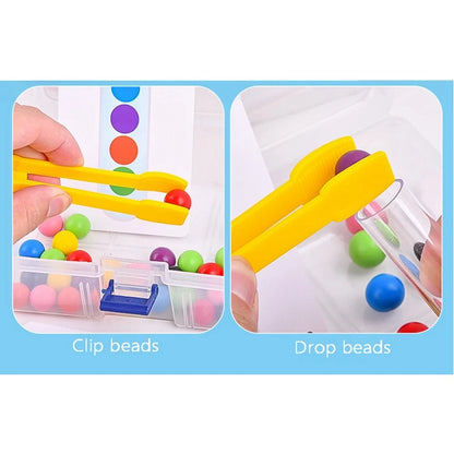 Clip Bead Game Ball Matching Toy Clip Beads Test Tube Toy Toddler Educational Montessori Games For Kids