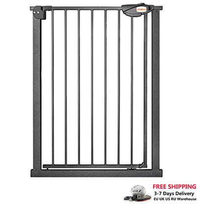 UBRAVOO Baby Gate for Doors and Stairs, Height 100 cm, Safety Pet Gate,  Automatic Closure, Triple Locking, JLB-MD01