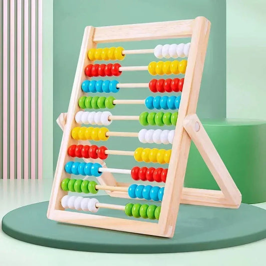 Classic Wooden Educational Counting Toy 100 Beads Preschool Math Learning Toys Montessori Number Arithmetic Abacus Toddler Gift