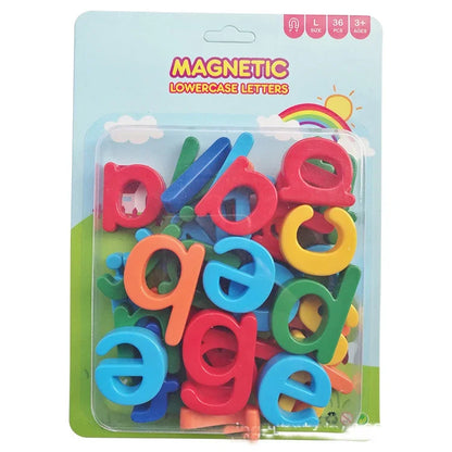 26pcs Magnetic Learning Alphabet Letters Plastic Refrigerator Stickers Toddlers Kids Learning Spelling Counting Educational Toys