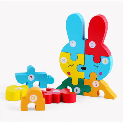 2 3 4 Years Old Kids Toddler Puzzle 3D Wooden Montessori