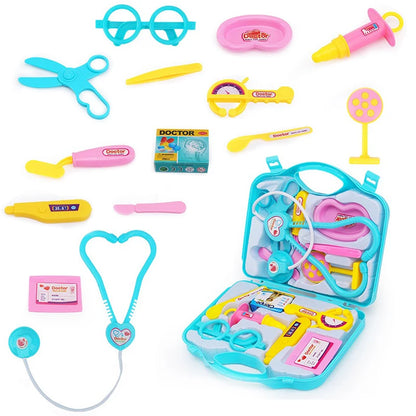 Doctor Set Kids Toys Medical Kit Cosplay Dentist Nurse Simulation Medicine Box Stethoscope Girl Gifts Learning Educational Toys