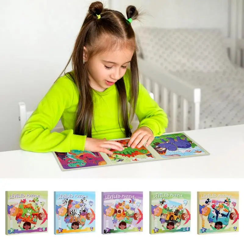 Kids Puzzles Magnetic Animal Puzzles Sets Educational Cartoon Puzzle Foldable Jigsaw Puzzle For Early Education For Toddler