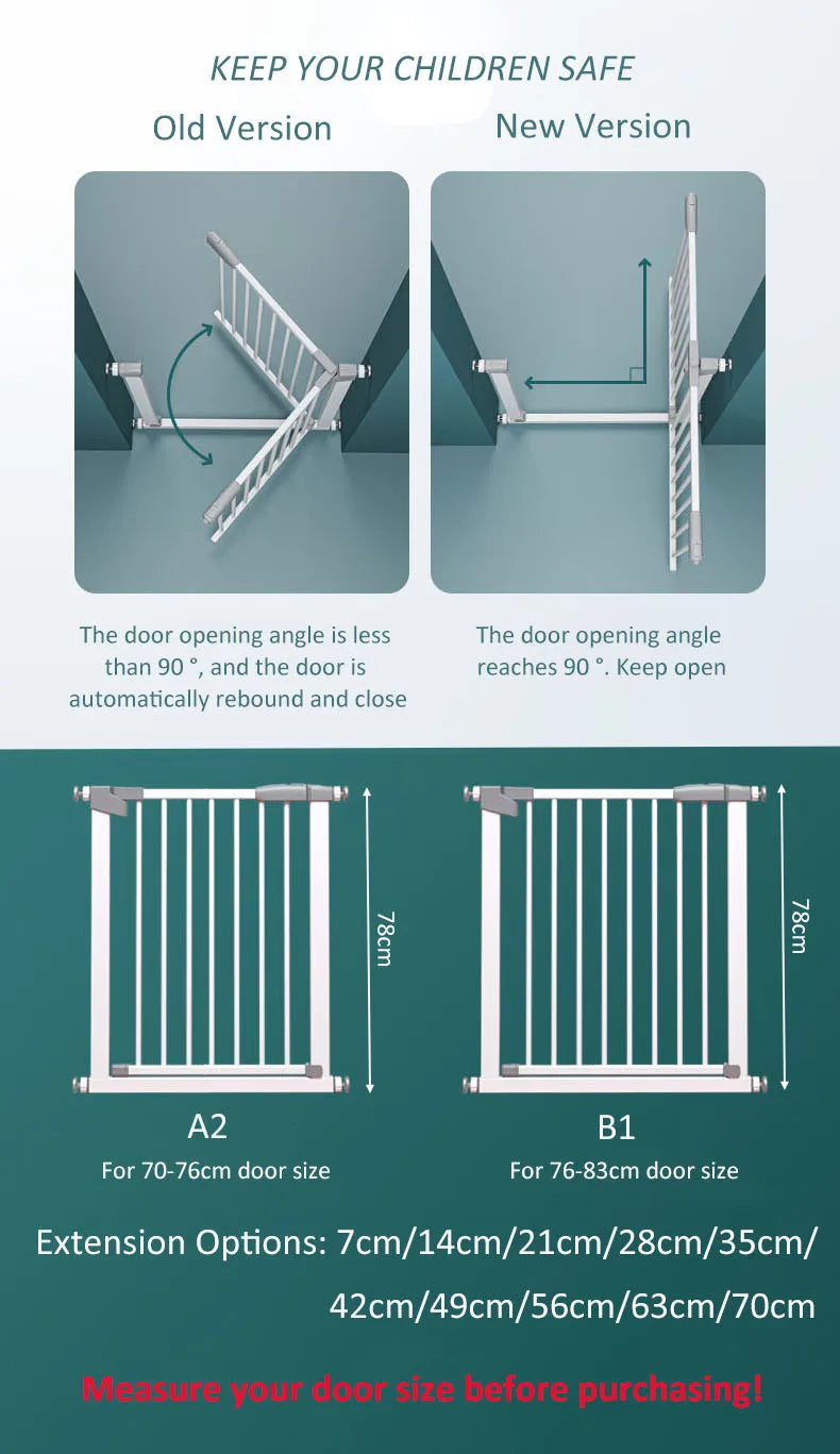 Baby Safety Gate for Stairs Balcony Grating for Babies Door Protector Child Safety Barrier Puppy Door Fence Kids Door Stopper