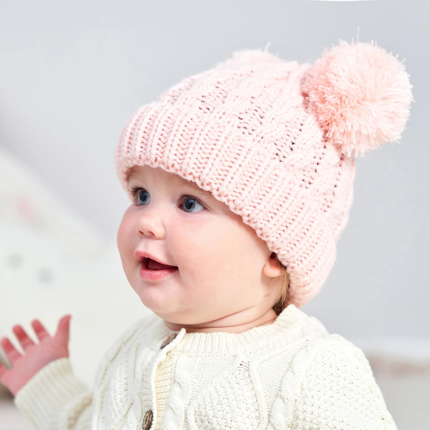 Autumn Winter Baby Hat for Girls Beanie Bonnet Kids Cute Pompoms Knit Hats Solid Newborn Accessories Warmer Stuff Toddler Cap