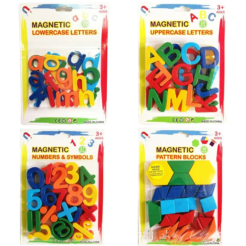 26pcs Magnetic Learning Alphabet Letters Plastic Refrigerator Stickers Toddlers Kids Learning Spelling Counting Educational Toys