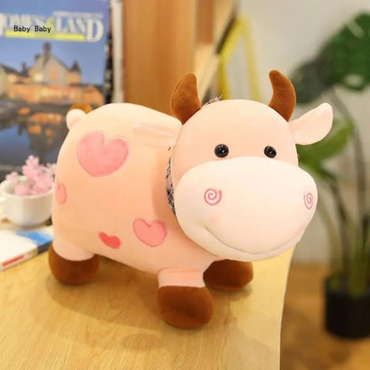 Plushie Cow Cuddle Toy Non-Deform PP Cotton for Doll Living Room Toddler Present Q81A