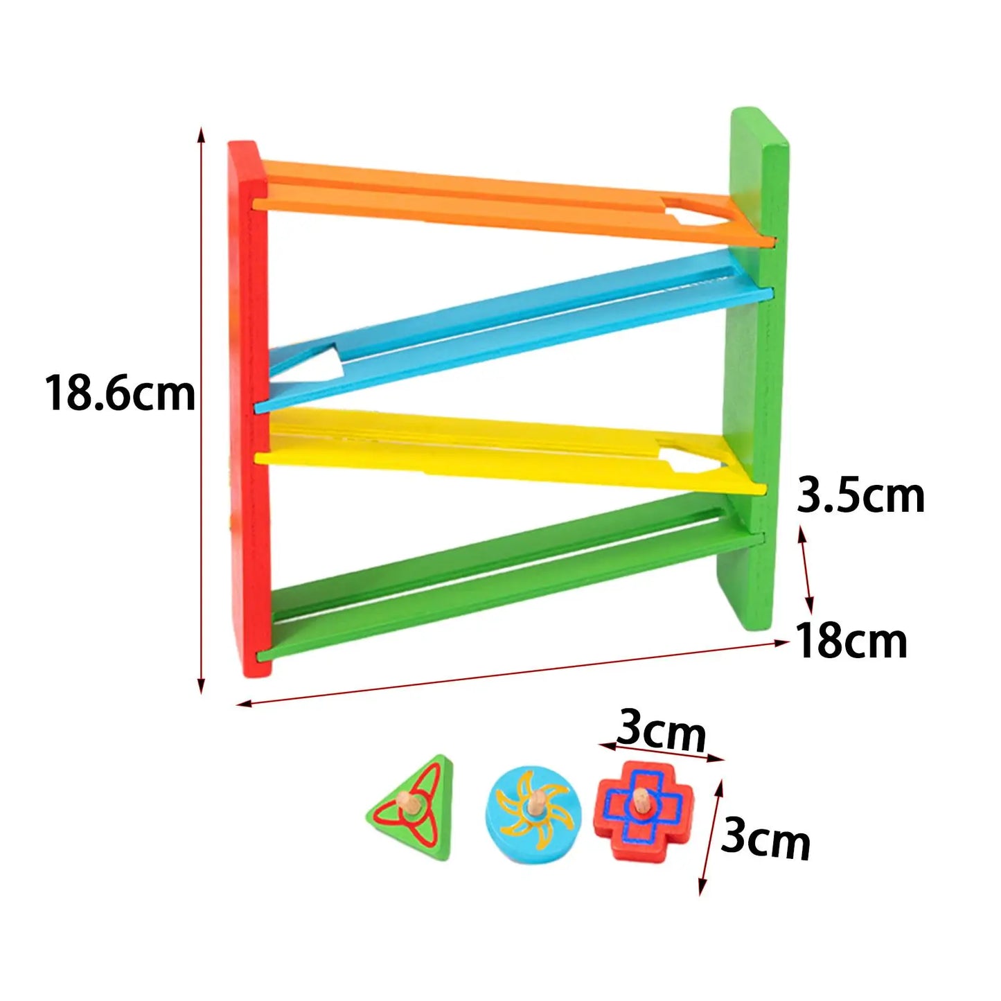 Wooden Track Maze Interactive Gyroscope Drop Toy Educational Learning Toys Montessori Toy for Birthday Gifts Kids Toddler