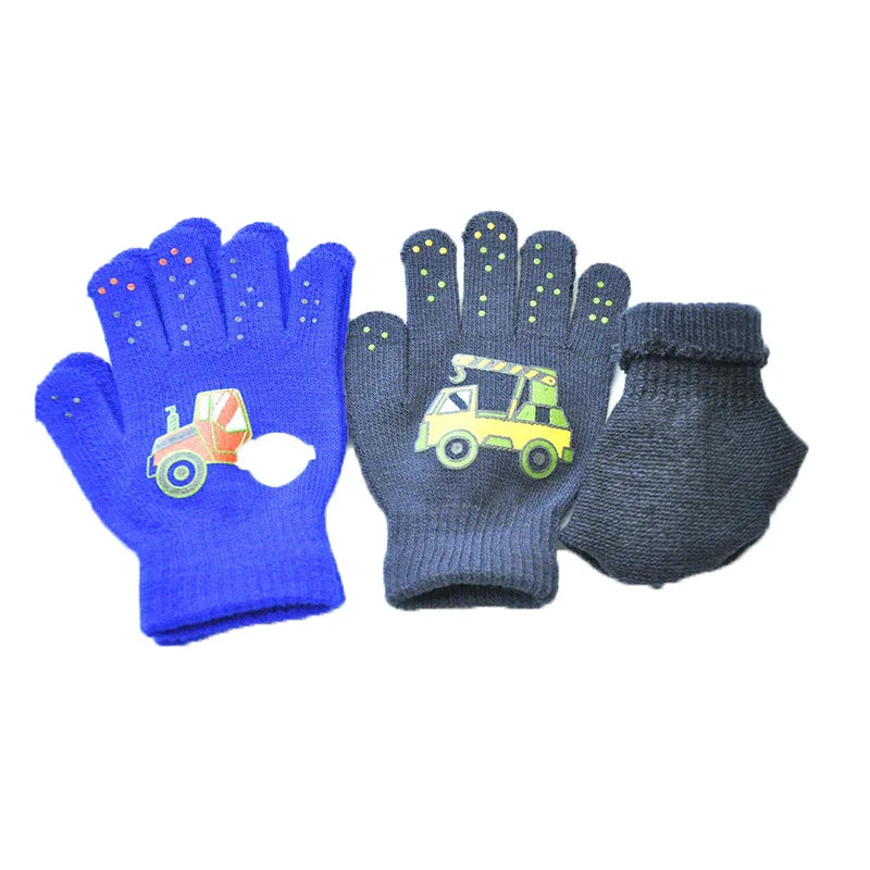 Children's Winter Warm Knitted Gloves Warm  Gloves  Infant Baby Mittens Children Toddler Kids Full Finger Mittens 5-11 Years