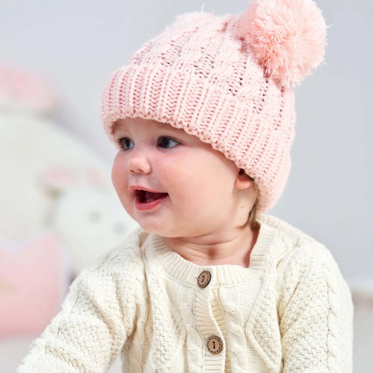 Autumn Winter Baby Hat for Girls Beanie Bonnet Kids Cute Pompoms Knit Hats Solid Newborn Accessories Warmer Stuff Toddler Cap