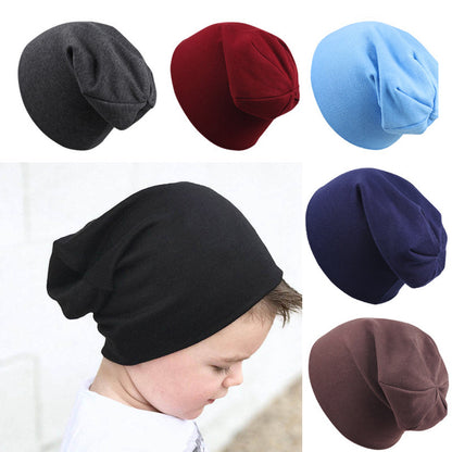 2pcs New Baby Hat Scarf Set Boys Girls Hip Hop Cap Autumn Winter Soft Elastic Beanie Hats Cotton Newborn Bonnet Warm Accessories