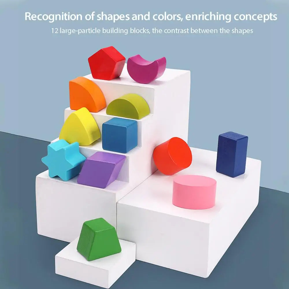 Shape Sorting Cube Learning Sort And Match Toy With 12 Blocks Preschool Kids Wood Gifts Wooden Shape Sorter Toys Educational