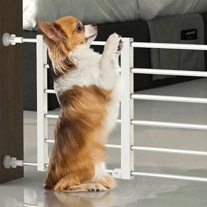 Metal Pet Gates Portable Fence Retractable Extra Wide Baby Gate Safety Fence Dog Gate For Hall Doorways Stairs