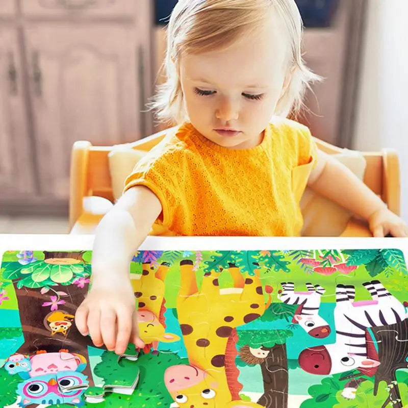 Floor Puzzle Wooden Puzzle Large Size For Kids Early Education 60 Pcs Toddler Puzzles For Preschool Children Learning