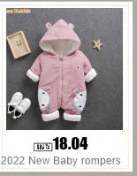 overalls baby clothes Winter Plus velvet New born Infant Boys Girls Warm Thick Jumpsuit Hooded Outfits Snowsuit coat kids Romper