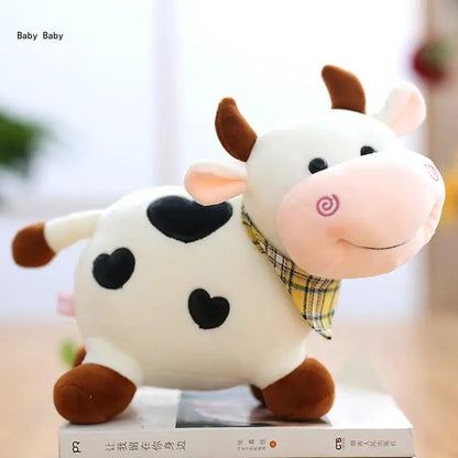 Plushie Cow Cuddle Toy Non-Deform PP Cotton for Doll Living Room Toddler Present Q81A