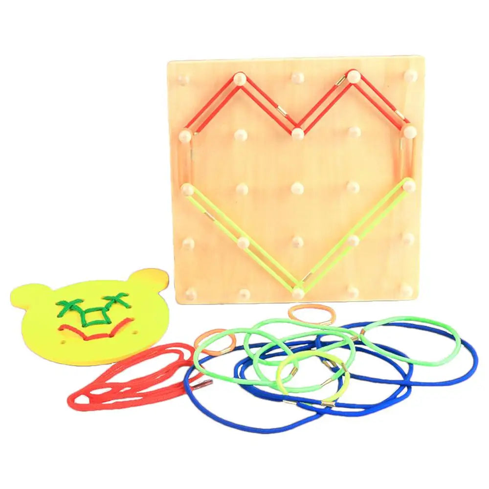 Rubber Band Game Multipurpose Preschool Toys Manipulative Math Geoboards Creative Educational Toys Toddler Board Game For Home